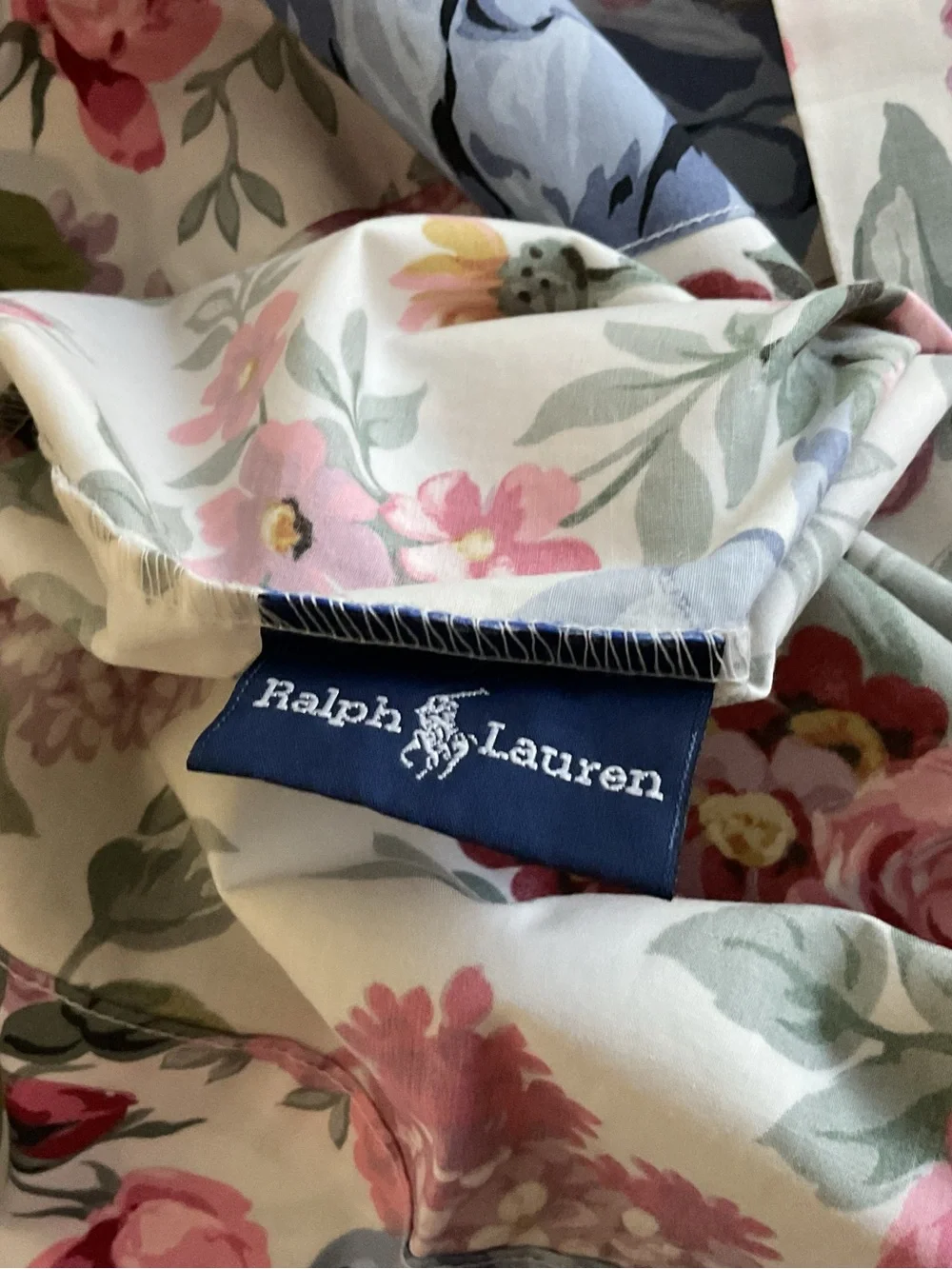 Vintage Set of 2 Ralph Lauren Allison Floral Standard Pillowcase- New